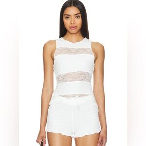 Tularosa Brandy Semi-sheer Top in Ivory XXS